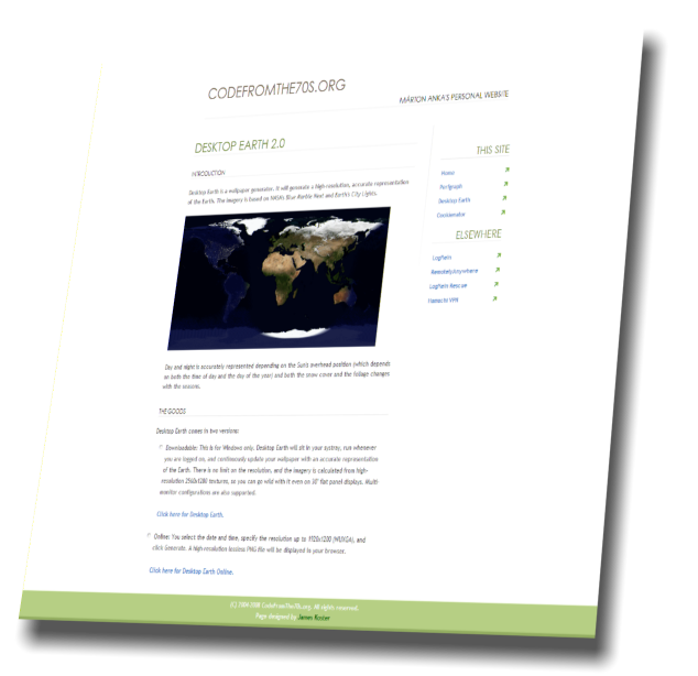 Sito da cui scaricare Desktop Earth 2.0