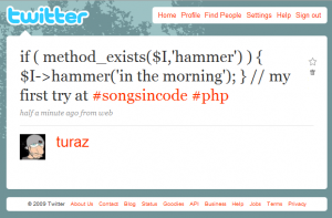 2009 08 28 songsincode #songsincode